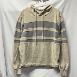 Manfinity/Shein Beige and Gray Striped  Hoodie